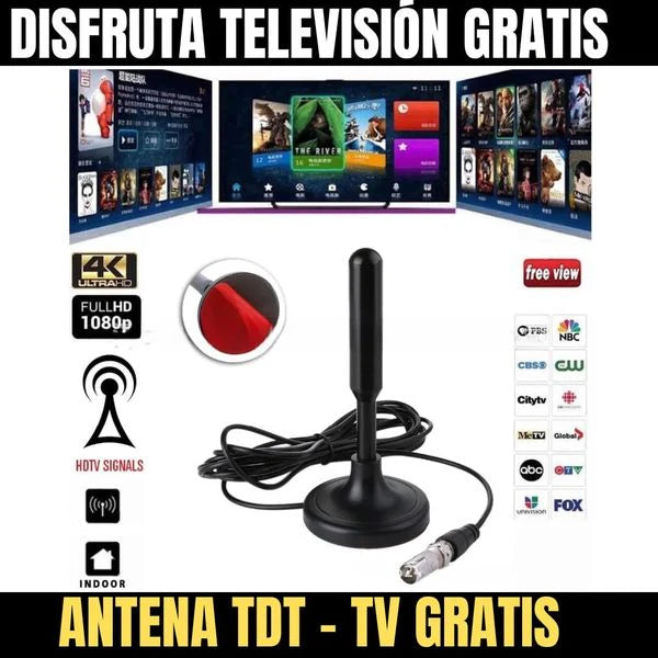 ¡Disfruta de TV HD en 4K GRATIS! Antena HDTV 📡 + ENVÍO GRATIS 🚚