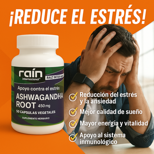 Suplemento Ashwagandha Combate los efectos del Estrés 💆‍♂️, Mejorar tu Energía 🔋 y Promueve un sueño Reparador. 🌿 - (60 Capsulas)