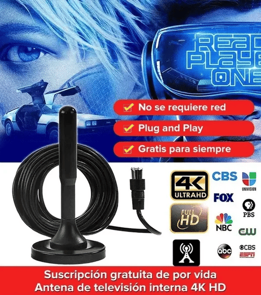 ¡Disfruta de TV HD en 4K GRATIS! Antena HDTV 📡 + ENVÍO GRATIS 🚚