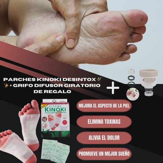 Parches Kinoki Desintox 🌿✨ + Grifo Difusor Giratorio DE REGALO